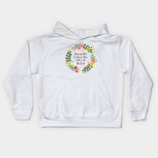 Rhyming is Hard Funny Floral Wreath Kids Hoodie